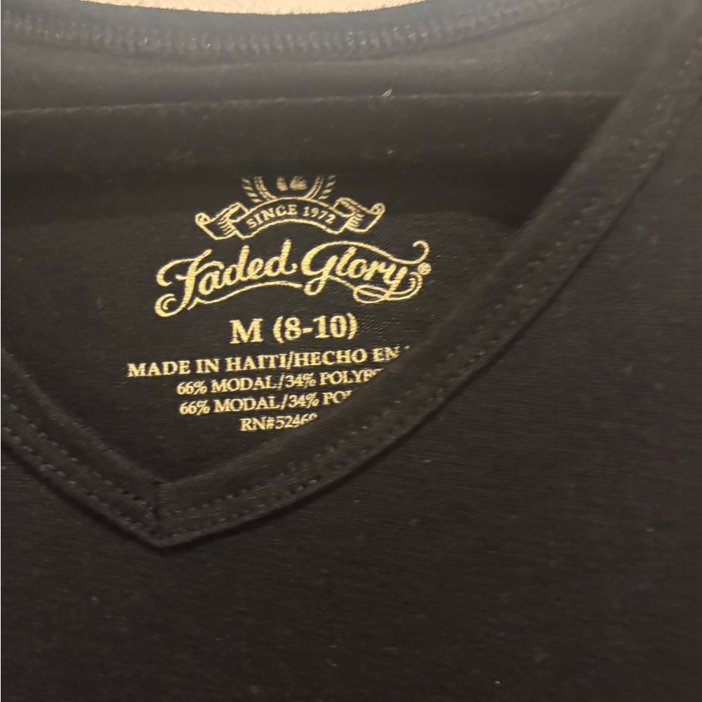 Faded Glory Women's Classic Black Long Sleeve Tee - Picture 2 of 3